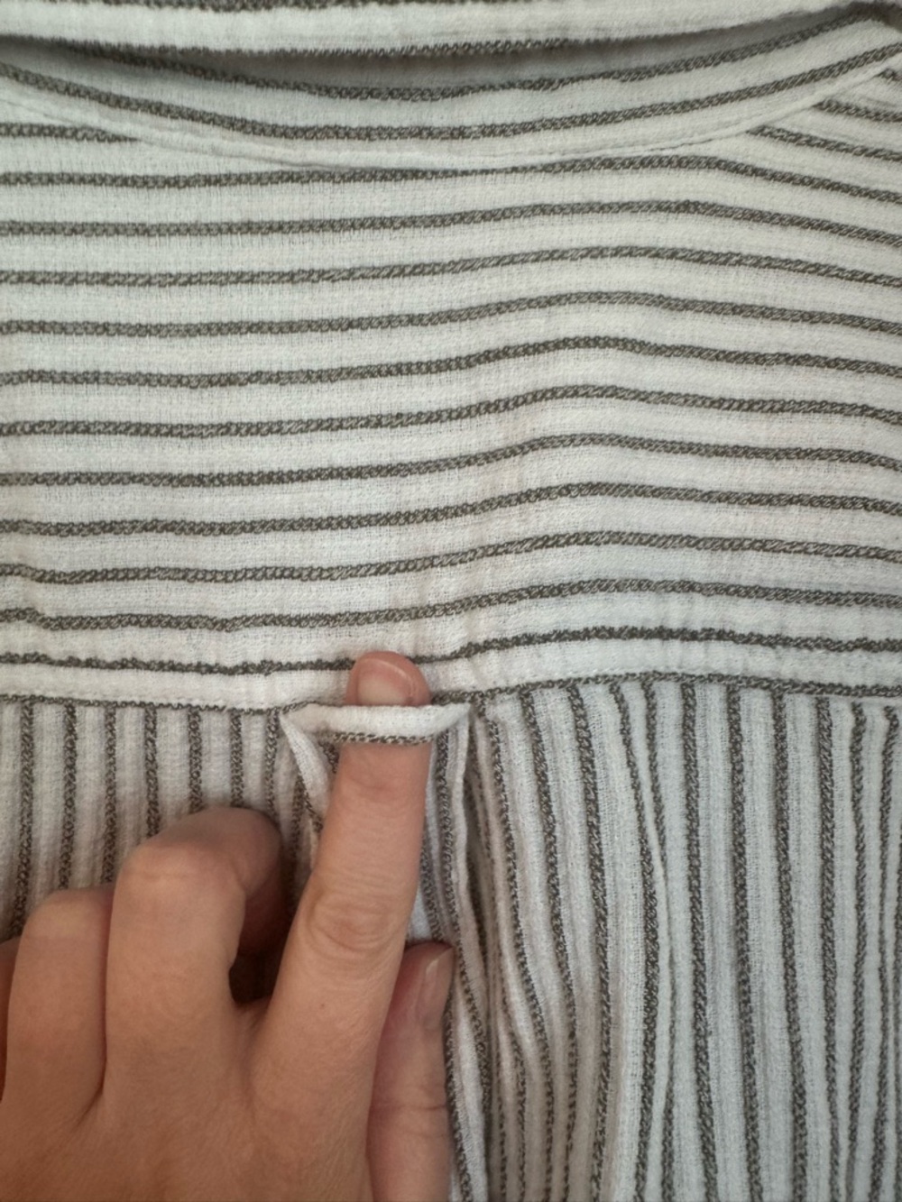 Sonoma Cream Button-Down Shirt with Dark Grey Stripes size XXL - Picture 4 of 7